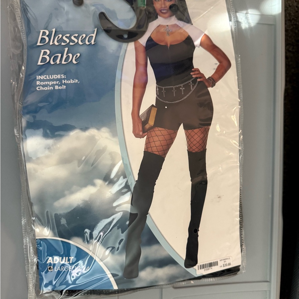 Blessed Babe Costume with Romper and Chain Belt